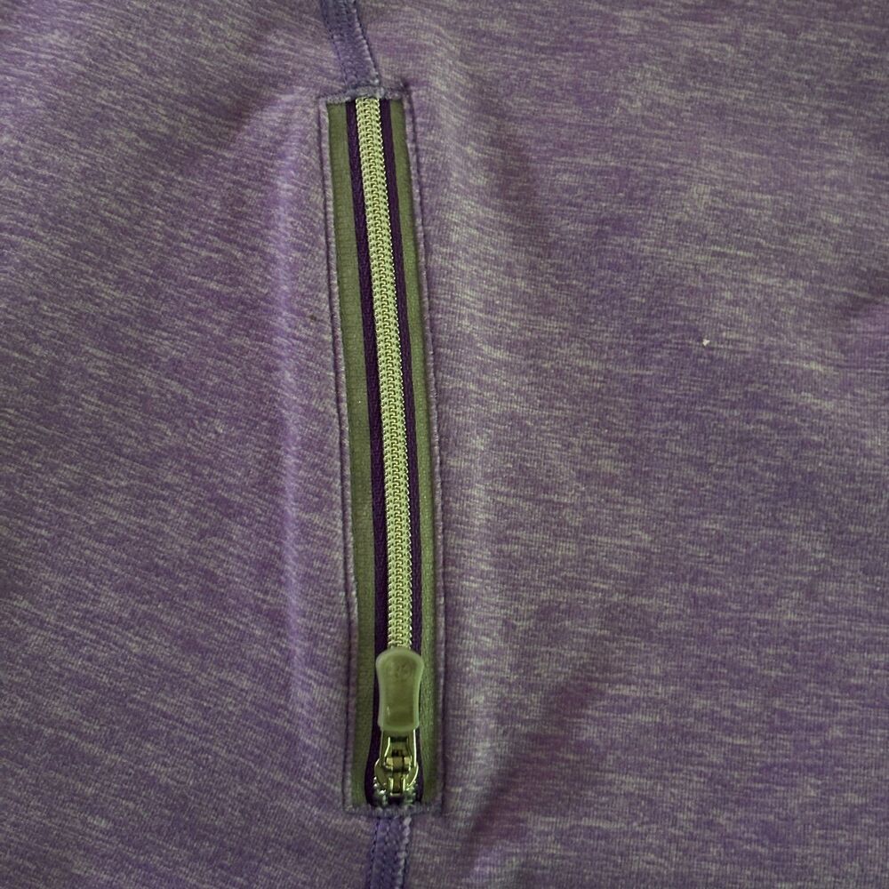 Lululemon Athletica Top Women's Purple Mesh Panels Thumbholes 1/4 Zip Activewear - Picture 5 of 10